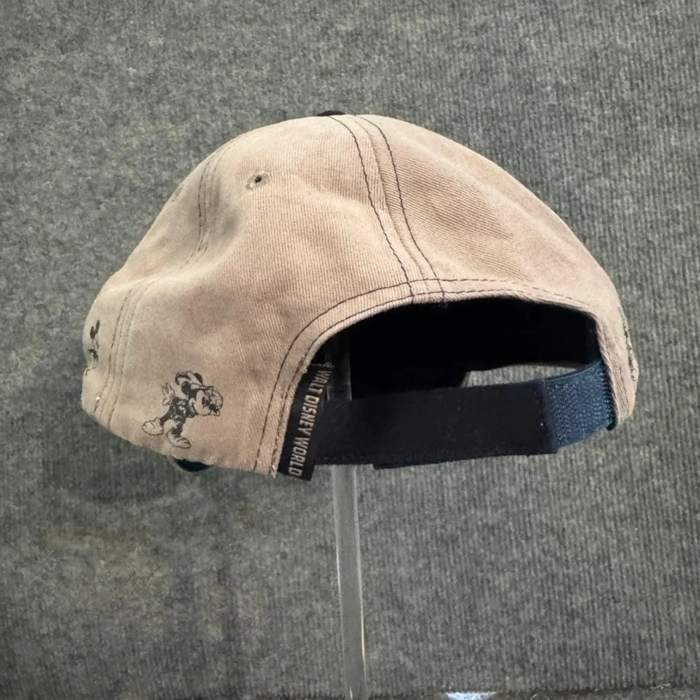 Disney Parks Mickey Through The Years Hat Navy Tan Adjustable Baseball Cap Mens